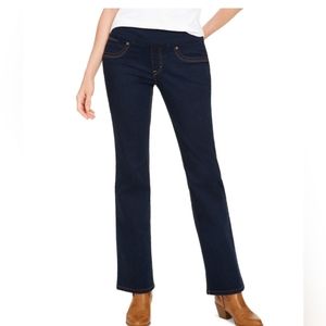 Style & Co Ella Dark Wash Bootcut Flare Pull On Jeans PL